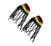 BAZEITFLOW 2pcs Crochet Pet Hat Small Dog Cat Costume Headwear Polyester Halloween Christmas Birthday Party Accessory Breathable Comfortable Fit
