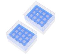 BAZEITFLOW 2pcs Cryotube Box Pp Plastic Lab Freezer Box for Vial Storage for Liquid Tube Container Cryogenic Container Use