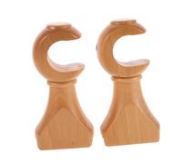 BAZEITFLOW 2pcs Curtain Rod Brackets with Decorative Roman Style Heads Dual-Purpose Drapery Pole Holders for Wall Ceiling Mounting Secure Window Drapery Support for Living Bedroom Study