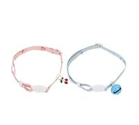 BAZEITFLOW 2pcs Decorative Cat Dog for Breathable Necklaces with Anti- Buckle Pink Cherry and Accessories for Festival Parties