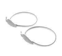 BAZEITFLOW 2pcs Decorative Peacock Curtain Tie Back Strap Metal Spring Adjustable Curtain Fixing Buckles Silver for Window Drapes