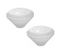 BAZEITFLOW 2pcs Diamond Silicone Mold for DIY Crystal Epoxy Crafts Flexible Reusable Casting Mold with Smooth Interior for Easy Demolding and Handmade Jewelry Making