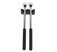 BAZEITFLOW 2pcs Drum Accessories Ethereal Drumsticks Non-slip Metal Handles Felt Heads