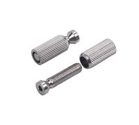 BAZEITFLOW 2pcs Electric Guitar Tremolo Bridge Studs Anchors Elevating Adjustment Screw for Durable Replacement Chrome