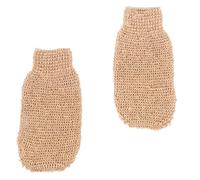 BAZEITFLOW 2pcs Exfoliating Bath Glove Scrubber with Ramie and Jute, Dead Skin Remover Body Brush Glove for Shower and Spa Use