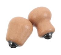BAZEITFLOW 2pcs Facial Neck Massage Tool with Natural Handle Portable Handheld Sculpting Roller for Body Meridian Relaxation Compact Self Massage Device for Travel and Comfortable Grip