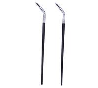 BAZEITFLOW 2pcs Fan-shaped Lower Eyelash Brushes Curved Eye Brow Makeup Applicators for Girls Travel Lash Makeup Supplies