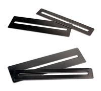 BAZEITFLOW 2pcs Fingerboard Guards for Guitar Bass Luthier Tool Hard Flexible Fret Protector Strips for Fret Removal and Polishing Black Metal Fretboard Shield for Mandolin Ukulele