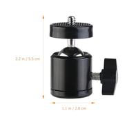 BAZEITFLOW 2Pcs Full Metal Tripod Ball Head 3/8 Inch Hot Shoe Mount Adapter for Ring Light Phone Holder, 360° Rotatable Camera Mount Compatible with Live Streaming and Photography