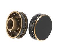 BAZEITFLOW 2pcs Gas Stove Accessories Gas Burner Head Covers Fire Covers Flame Distributor Burner Accessories Black Metal