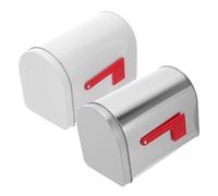 BAZEITFLOW 2pcs Gift Postage Box Mailbox Chocolate Candies Containers Hanging Mail Organizer Small Cookies Containers Small Treats Empty Candy Tinplate