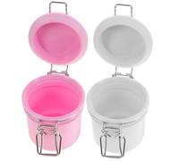 BAZEITFLOW 2pcs Glue Storage Jars for Lash Glue Sealing Container Organizer and Strong Seal for Eyelash Extension Supplies