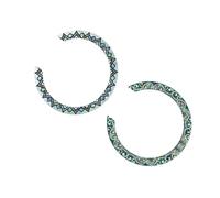 BAZEITFLOW 2pcs Guitar Sound Hole Decals Rosette Stickers Acoustic Guitar Inlay Decoration with Thai Style and Royal Shell Design for Music Making Accessories