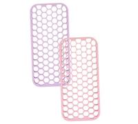 BAZEITFLOW 2Pcs Heat Resistant Silicone Mat Pads for Flat Iron and Curling Iron Hair Straighteners Non-Slip Silicone Holder Protecting Counters from Heat Damage Portable Hair Tool Mats in