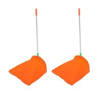 BAZEITFLOW 2pcs Heavy Duty Aluminum Upright Dustpan with Foldable Handle for Home and Commercial Cleaning Lightweight Windproof Waste Bags Holder and Leaf Collector Compact Storage for Garden