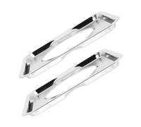 BAZEITFLOW 2pcs Heavy Duty Stainless Steel Gas Drip Tray for Gas Stove Burners, Square 19cm Range Drip Pan with Removable Design for Oil Splatter Prevention in Home Kitchens