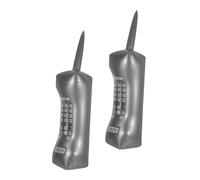 BAZEITFLOW 2pcs Inflatable Retro Blow Up Phone for Lightweight Portable Old Phone Prop for Outdoor Adventures and Role Play Costume Enhancing Imagination and Social Skills