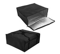 BAZEITFLOW 2pcs Insulated Food Carrier Bags with Handle for Catering Thermal Pizza Warmers for Seafood Cakes Hot Food Transport Multipurpose Freshness Preservation