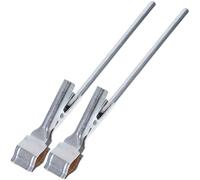 BAZEITFLOW 2pcs Iron Test Tube Clips with Anti-Slip Pads Holders for Laboratory Use Secure Fix Clamps for Hot Test Tubes Heavy Duty Chemistry Lab Equipment Random Color