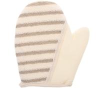 BAZEITFLOW 2pcs Linen Exfoliating Glove Bath Massage Gloves Shower Mitt Body Scrubber for Deep Dead Skin Removal Gentle Exfoliation Spa and Home Use 18x21.5cm