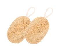 BAZEITFLOW 2pcs Loofah Dish Scrubber Thickened Kitchen Cleaning Tool for Dishwashing Hanging Loop Eco-Friendly Exfoliating Scrub