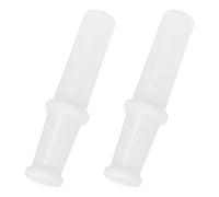 BAZEITFLOW 2pcs Meat Grinder Pusher Tamper Rods with Ergonomic Handle and Universal Fit, White Plastic Replacement Parts for Meat Mincer and Kitchen Food Grinder, for Home Use