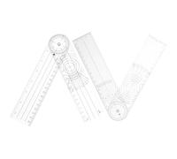 BAZEITFLOW 2Pcs Medical Goniometer Protractor Ruler Transparent Orthopedic Angle Measuring Tool for Physical Therapy and Spinal Joint Assessment