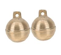 BAZEITFLOW 2PCS Medium Earth-shaped Pet Bell Collars for Dogs Cattle Sheep Multifunctional Animal Bells with Sound Easy to Install Decorative Pendants