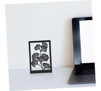 BAZEITFLOW 2pcs Metal Book Ends Ginkgo Leaf Design Decorative Book Holders for Shelves Non-slip Iron Bookends for Home Office Library Classroom Organizer