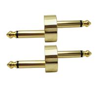 BAZEITFLOW 2pcs Metal Guitar Effect Pedal Connectors Double Head Adapter for Compact Pedal Boards Durable and Interference Couplers for Guitar Supplies