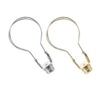 BAZEITFLOW 2pcs Metal Lampshade Clip Adapter with Harp Bracket Support Lamp Bulb Holder for Secure Lampshade Fitting Iron Build Compatible with Various Lamp Fixtures