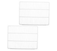 BAZEITFLOW 2pcs Metal Wire Fridge Cabinet Shelves Ventilated Freezer Wire Divider for Airflow and Storage Maximizing Refrigerator Shelf Panel Organizer Compatible with Fridges and Freezers