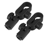 BAZEITFLOW 2pcs Mic Stand Clips Plastic Microphone Holders Strong Grip Lightweight Compatible with Levitt for Indoor Outdoor Radio Use