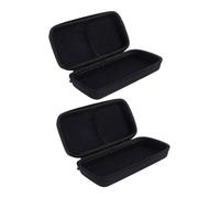 BAZEITFLOW 2pcs Microphone Storage Box Eva Material Waterproof Shockproof Protective Case Portable Carry Bag 18.5x9x4.5cm for Musical Instruments Accessories