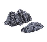 BAZEITFLOW 2pcs Mini Resin Mountain Rockery Micro Landscape Decoration with Lifelike Detailing Low Maintenance Artificial Rockery Ornament for Desktop Aquarium Bonsai