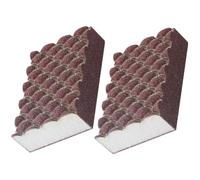 BAZEITFLOW 2Pcs Multi-Function Emery Cleaning Sponge for Daily Use Wok and Kitchen Accessories Compact Scrub Pads for Rust Removal and Grease Cleaning Pots Pans Bowls and Cutting Tools