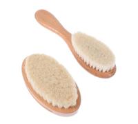 BAZEITFLOW 2Pcs Multi-Function Hair Cleaning Brush with Non-Slip Ergonomic Handle Soft Wool Bristles for Salon Shaving and Haircut Debris Removal Suitable for Professional Barber and Home Use