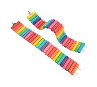 BAZEITFLOW 2pcs Multi-function Hamster Ladders and Swing Toys Wooden Bridges 6x30cm for Climbing and Exploring Small Animals Cage Accessories Chinchilla Supply