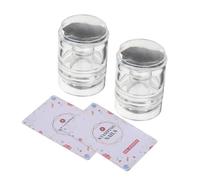 BAZEITFLOW 2pcs Nail Stamp Clear Silicone Stamper for Manicure DIY Nail Art with Transparent French Tip Soft Jelly Silicone Material for Precise Pattern Transfer and Travel Friendly Use