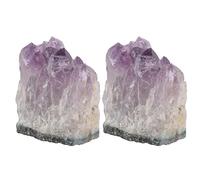 BAZEITFLOW 2pcs Natural Amethyst Ore Stones Irregular Brazilian Mineral Specimens for Home Decor Geology Collection Beautiful Crystals for Jewelry Making Adornment