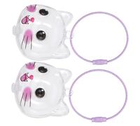 BAZEITFLOW 2pcs Pet Hair Memorial Cat Keyring Cat Hair Keepsake Display Keychain Memorial Keychain Keyring Pink Abs