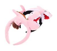 BAZEITFLOW 2pcs Plush Animal Headbands Soft Cartoon Shark Dinosaur Hairbands for Adults Lightweight Comfortable Zoo Animal Accessories for Family Gatherings Cosplay Festivals