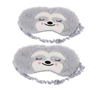 BAZEITFLOW 2pcs Plush Sleep Eye Mask Soft Fuzzy Animal Blindfold with Light Blocking for School Office Home Use Lightweight and Portable Nap Shade for Boys