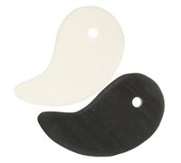 BAZEITFLOW 2Pcs Portable Multi-Function Massage Scraper Compact Lymphatic Massager for Face Neck Back Shoulders with Smooth Edges Daily Use Gua Sha Tool