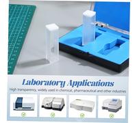 BAZEITFLOW 2pcs Quartz Comparative Analysis Cuvette for Laboratory Use Transparent Optical Quartz Sample Cells for Spectrophotometer with High UV Transmittance and Design