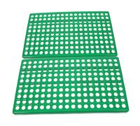 BAZEITFLOW 2pcs Rabbit Cage Floor Mats Round Holes Plastic Protective Feet Pads 30x50cm Non-slip Flooring for Indoor Bunny Rat Chinchilla Habitat