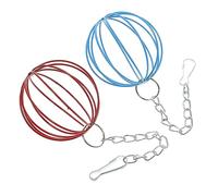 BAZEITFLOW 2pcs Rabbit Feeder Ball Hanging Chain Grass Treat Dispenser for Small Pets like Rabbits and Guinea Pigs Sturdy Play and Feed Ball