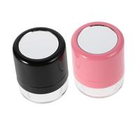 BAZEITFLOW 2pcs Refillable Travel Powder Box with Mirror and Sponge Applicator Portable Container for Dry Shampoo and Loose Makeup Powder Oil Control Hairline Touch-up for Fresh Look