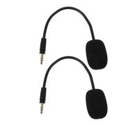 BAZEITFLOW 2pcs Replacement Microphone for Gaming Headphones, Lightweight Sponge Cap, 3.5mm Wired Detachable Boom Mic, Broad Compatibility with Home Computer for Competitive Play