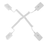 BAZEITFLOW 2pcs Retractable Remote Control Tether Square Shape Plastic Security Cable Lock Anti-lost Self-adhesive Holder for Tv Remotes Keys Phones Home Office Use